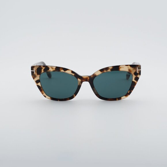 Tom Ford Juliette FT1031 55V Sunglasses Havana Cat Eye Frame, Blue Lenses main image 8
